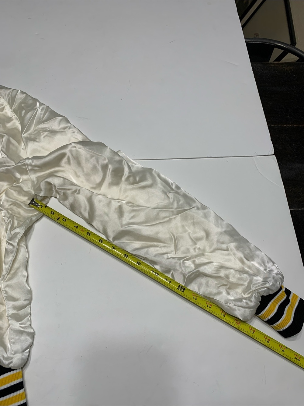 Westark USA Satin Bomber Jacket with Black & Yellow Stripe Trim - Picture 8 of 9